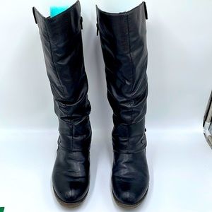Rieker Burnedette Black Leather Boots